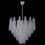 Люстра с подвесками из рифленного стекла в форме капель Textured Glass Chandelier варинант исполнения - 15 | Loft Concept в Орле