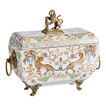 Шкатулка с фигуркой льва на крышке Eden Garden варинант исполнения - 1 | Loft Concept в Орле