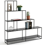 Ступенчатый стеллаж Menzie Steps Metal Rack Black варинант исполнения - 2 | Loft Concept в Орле
