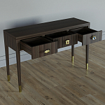 Дизайнерский Письменный стол Elsa Dreams Walnut с тремя ящиками варинант исполнения - 4 | Loft Concept в Орле