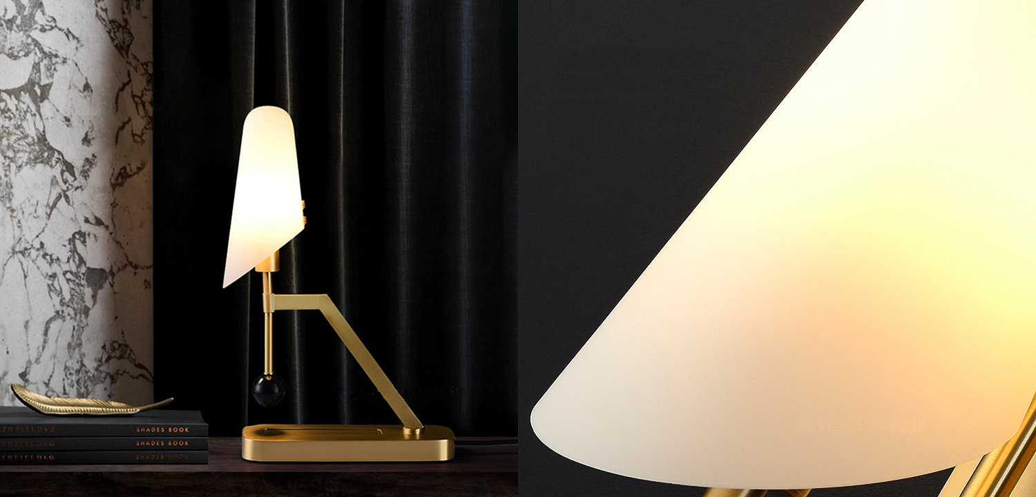 Настольная лампа Gold table lamp with stone Настольная лампа Gold table lamp with stone - Loft-Concept в Орле