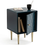 Тумба с одной дверцей Scale Ornament Blue Nightstand варинант исполнения - 3 | Loft Concept в Орле