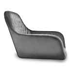 Стул с мягкой серой обивкой из велюра и подъемно-поворотным механизмом на черных колесиках Harper Gray варинант исполнения - 2 | Loft Concept в Орле