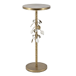 Столик золотистый с цветочной композицией на основании Forest Fairy Tale варинант исполнения - 1 | Loft Concept в Орле