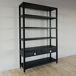 Стеллаж с двумя ящиками Elsa Dreams Black варинант исполнения - 1 | Loft Concept в Орле