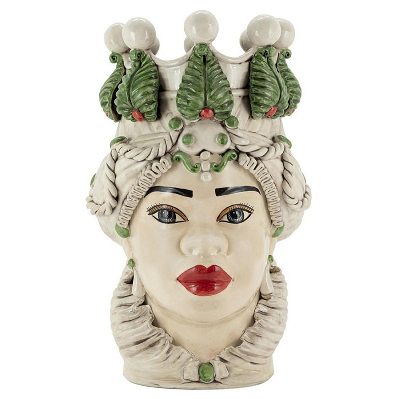 Ваза Vase Moro Lady Ltd Green Red Бежевый Зеленый Ваза Vase Moro Lady Ltd Green Red Бежевый Зеленый в Орле | Loft Concept