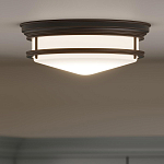 Потолочный светильник с белым матовым стеклянным плафоном в форме перевернутого конуса Hinkley варинант исполнения - 19 | Loft Concept в Орле