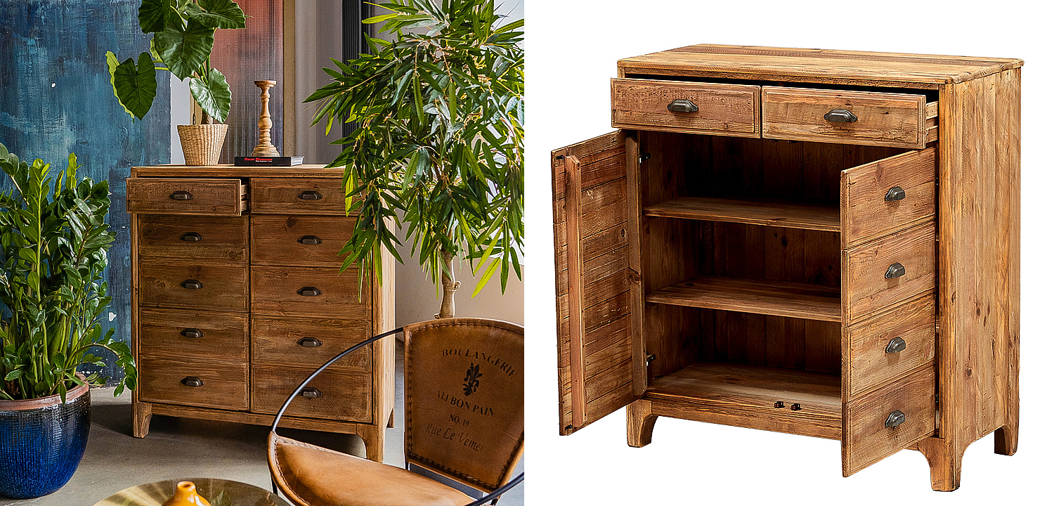 Комод из массива сосны в стиле лофт Pauley Loft Chest of Drawers Комод из массива сосны в стиле лофт Pauley Loft Chest of Drawers - Loft-Concept в Орле