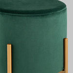Зеленый пуф на золотистых ножках SANJAY варинант исполнения - 3 | Loft Concept в Орле