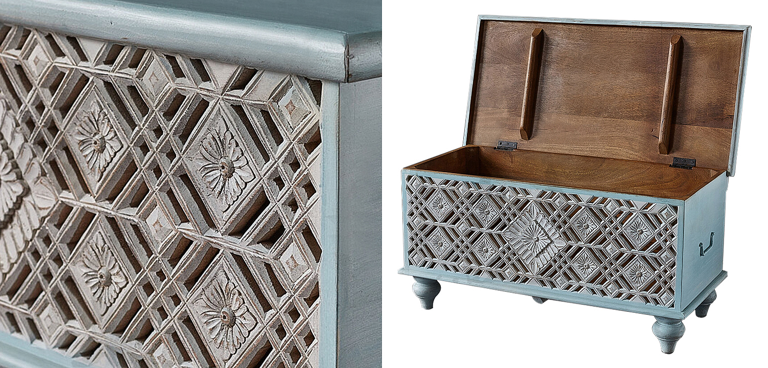 Сундук резной Vimal Carved Wood Chest Сундук резной Vimal Carved Wood Chest - Loft-Concept в Орле