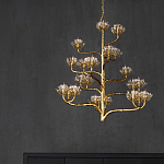 Люстра золотая в виде растения Golden Flower Glade варинант исполнения - 6 | Loft Concept в Орле