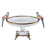 Чаша из прозрачного стекла с фигурками разноцветных попугаев на ободке 38 Eden Garden варинант исполнения - 1 | Loft Concept в Орле