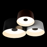 Потолочный светильник с 3-мя цилиндрическими абажурами черного белого и коричневого цвета Urban Dome варинант исполнения - 2 | Loft Concept в Орле