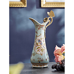 Кувшин с цветочным рисунком и бронзовой ручкой Blue Garden варинант исполнения - 2 | Loft Concept в Орле