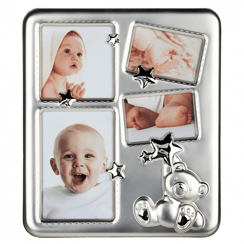 Фоторамка детская Childhood Corner Star Bear Серебристый Фоторамка детская Childhood Corner Star Bear Серебристый в Орле | Loft Concept