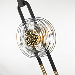 Подвесной светильник с черным основанием и золотистым декором Bruno варинант исполнения - 3 | Loft Concept в Орле