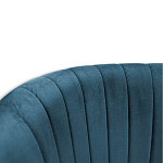 Барный стул со спинкой на 4-х деревянных ножках Синий Велюр Ava Charm варинант исполнения - 3 | Loft Concept в Орле