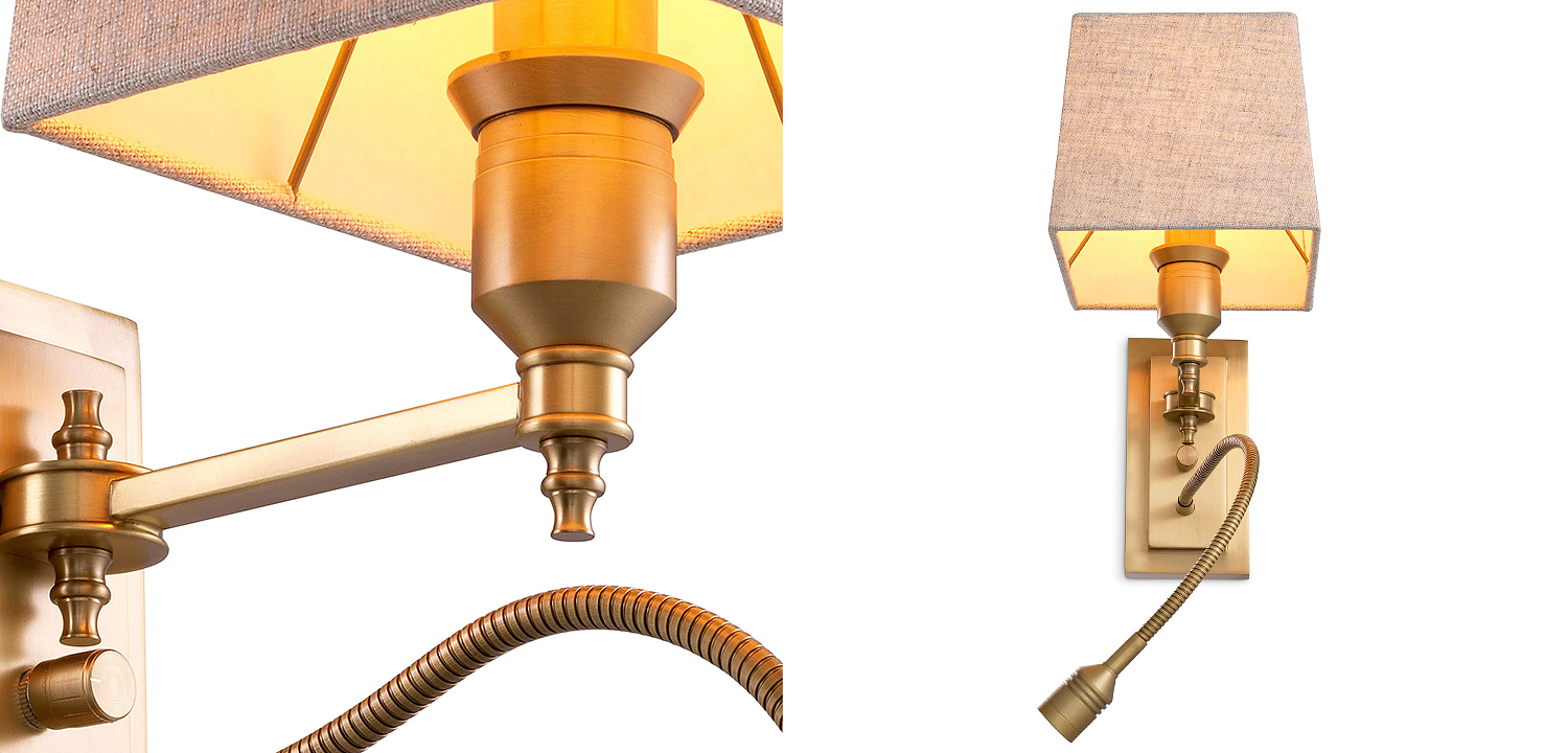 Бра Eichholtz Wall Lamp Ellington Brass Бра Eichholtz Wall Lamp Ellington Brass - Loft-Concept в Орле