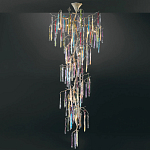 Люстра с голубыми и прозрачными подвесками в форме капель Blue Drop Chandelier варинант исполнения - 2 | Loft Concept в Орле