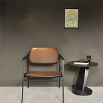 Дизайнерский журнальный столик чёрный с круглой столешницей Arycy варинант исполнения - 6 | Loft Concept в Орле