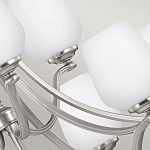 Люстра двухъярусная с белыми матовыми стеклянными плафонами в форме винных бокалов Feiss варинант исполнения - 4 | Loft Concept в Орле