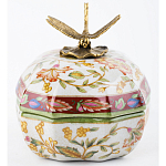 Фарфоровая шкатулка с бронзовой стрекозой Eden Garden варинант исполнения - 3 | Loft Concept в Орле