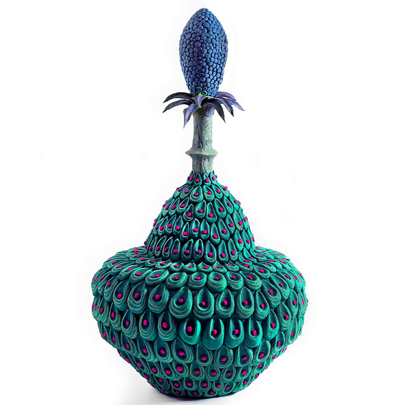 Статуэтка экзотический цветок Exotic Tropical Flower Зеленый Синий Розовый в Орле | Loft Concept 