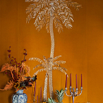 Обои с вышивкой ручной работы Deco Palms Original colourway on velvet 2 варинант исполнения - 2 | Loft Concept в Орле