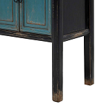 Деревянная консоль в китайском стиле с дверцами голубая Qin Console Table Blue варинант исполнения - 5 | Loft Concept в Орле