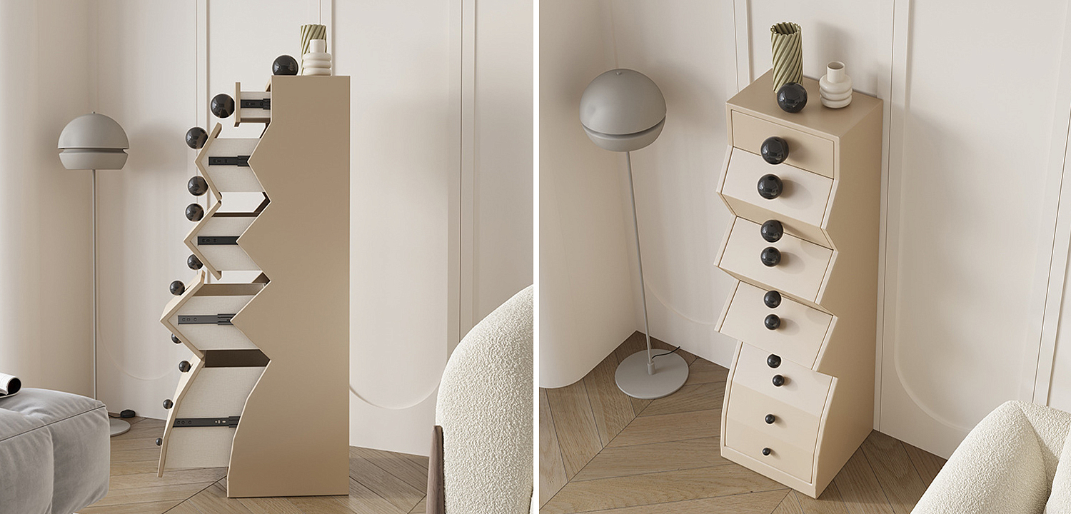 Комод Garton Wooden Forms Chest Of Drawers Beige Комод Garton Wooden Forms Chest Of Drawers Beige - Loft-Concept в Орле