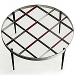 Дизайнерский круглый кофейный стол со стеклянной столешницей Gio Ponti D.555.1 Coffee Table варинант исполнения - 5 | Loft Concept в Орле
