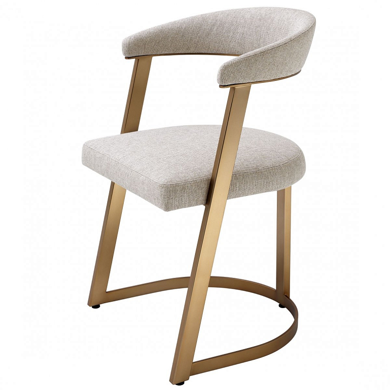Стул Eichholtz Dining Chair Dexter Латунь Бежево-серый Стул Eichholtz Dining Chair Dexter Латунь Бежево-серый в Орле | Loft Concept