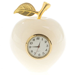 Часы настольные в виде яблока из натурального камня Оникс Stone Clock варинант исполнения - 3 | Loft Concept в Орле
