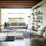 Металлический стеллаж с деревянными полками и ящиками Menzie Metal Wood Rack варинант исполнения - 4 | Loft Concept в Орле