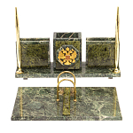 Настольный письменный набор из змеевика с гербом России Successful Leader варинант исполнения - 1 | Loft Concept в Орле