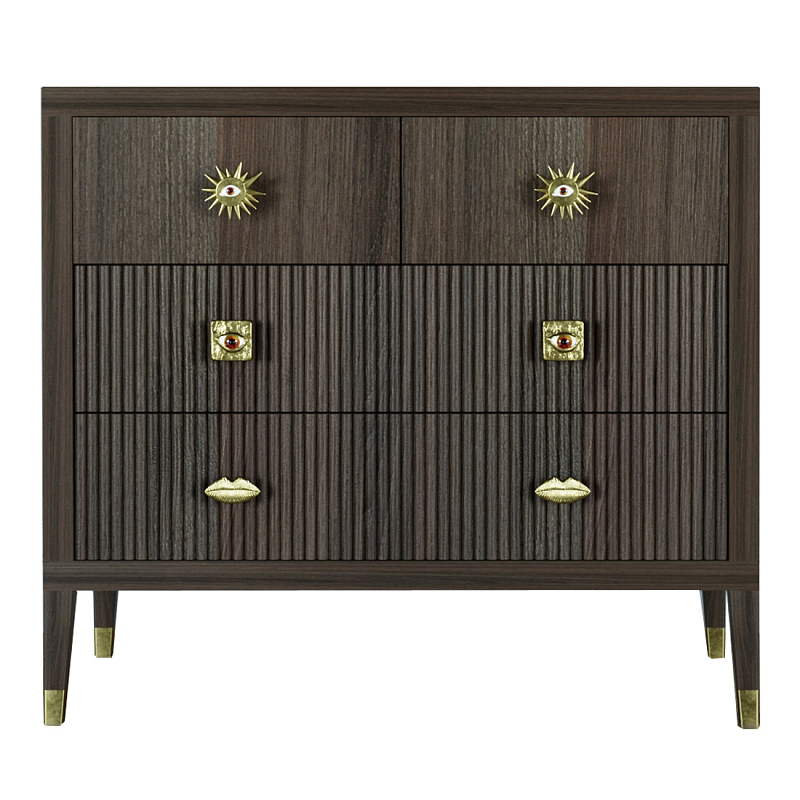 Бельевой Комод с 4 ящиками Elsa Dreams Walnut Орех Бельевой Комод с 4 ящиками Elsa Dreams Walnut Орех в Орле | Loft Concept
