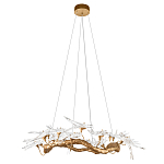 Люстра подвесная с прозрачными стеклянными птичками на ветвях Диаметр 100 см Serip Voa варинант исполнения - 2 | Loft Concept в Орле
