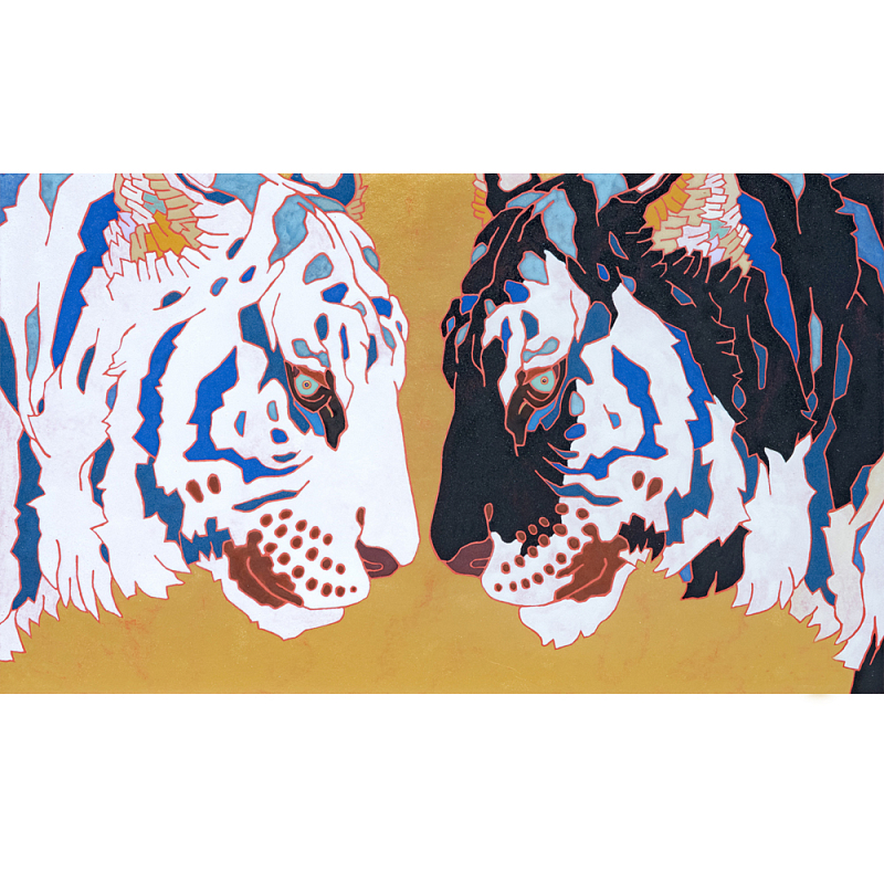 Картина Тигры Pair of Predatory Tigers Мульти Картина Тигры Pair of Predatory Tigers Мульти в Орле | Loft Concept