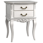 Тумба прикроватная белого цвета из массива бука в стиле прованс White Provence варинант исполнения - 1 | Loft Concept в Орле
