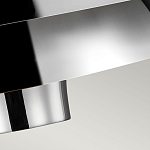 Подвесной светильник с широким многоярусным металлическим плафоном цвета никель в современном стиле Feiss варинант исполнения - 5 | Loft Concept в Орле