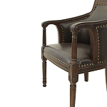 Кресло кожаное на 4-х деревянных ножках из массива березы Ethan Armchair brown варинант исполнения - 4 | Loft Concept в Орле