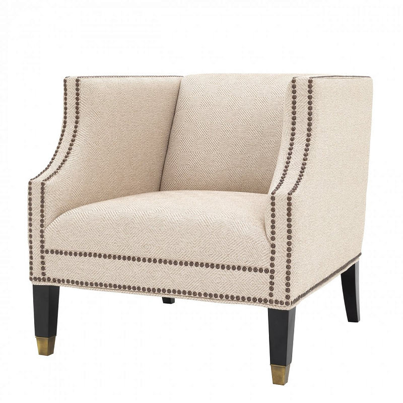 Кресло Eichholtz Chair Doheny Песочный Черный Латунь Кресло Eichholtz Chair Doheny Песочный Черный Латунь в Орле | Loft Concept