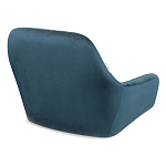 Стул с мягкой синей обивкой из велюра и подъемно-поворотным механизмом на черных колесиках Harper Blue варинант исполнения - 3 | Loft Concept в Орле