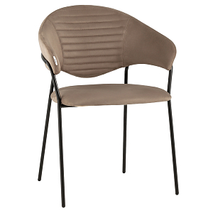 Коричневый стул с обивкой из искусственной замши Alexis