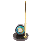 Часы настольные с ручкой из натурального камня Stone Clock варинант исполнения - 1 | Loft Concept в Орле