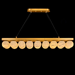 Люстра линейная прямоугольная с сферическими плафонами Phased Spheres варинант исполнения - 2 | Loft Concept в Орле