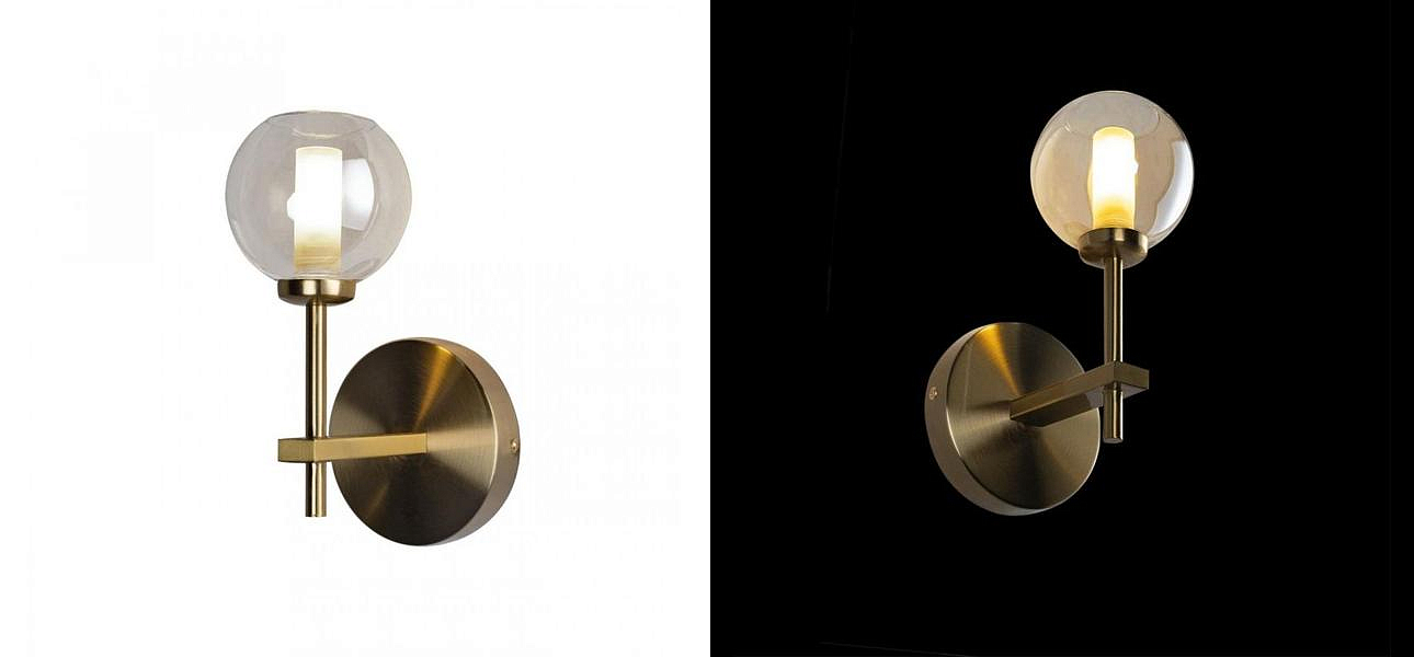 Бра RH Boule de Cristal Single Wall Lamp amber Gold Бра RH Boule de Cristal Single Wall Lamp amber Gold - Loft-Concept в Орле