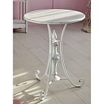 Столик белый кованный в прованском стиле Vaucluse варинант исполнения - 5 | Loft Concept в Орле