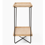 Консоль деревянной столешницей и полкой Wooden Table Top and Shelf варинант исполнения - 1 | Loft Concept в Орле