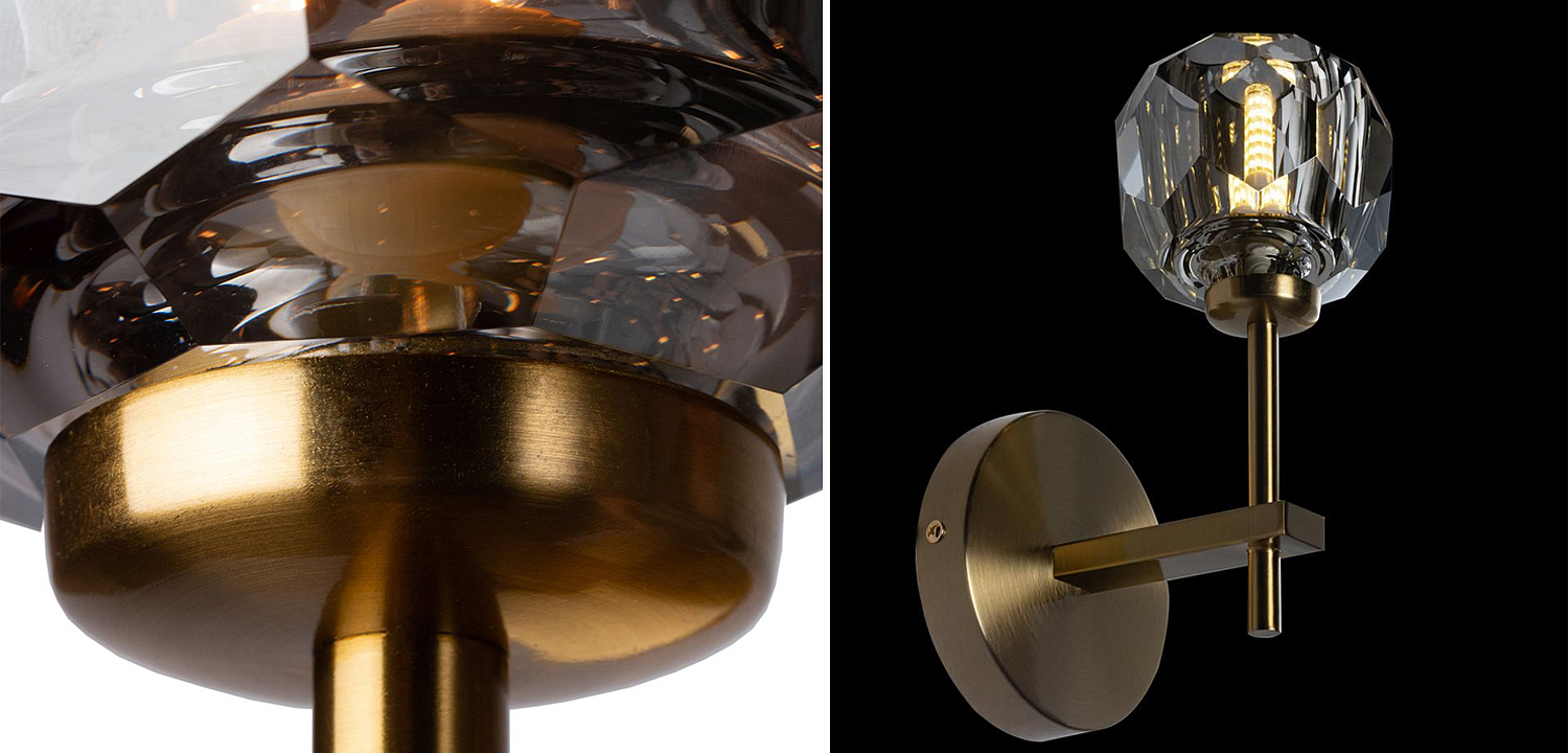 Бра RH Boule de Cristal Single Sconce smoky Бра RH Boule de Cristal Single Sconce smoky - Loft-Concept в Орле
